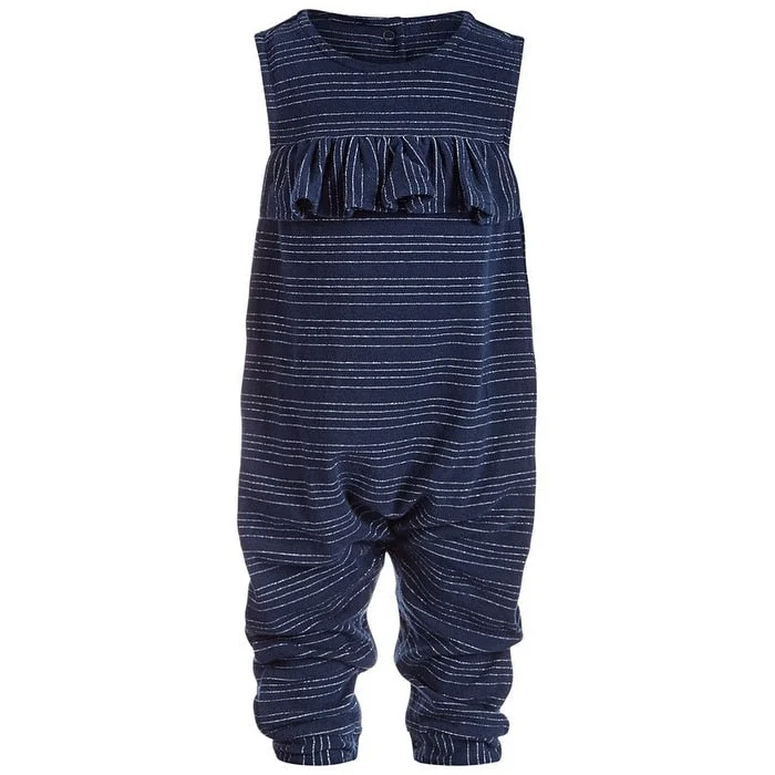 Unmissable Offer First Impression's Baby Girl's Metallic Striped Jumpsuit Blue Size 3-6MOS - 3-6 Months