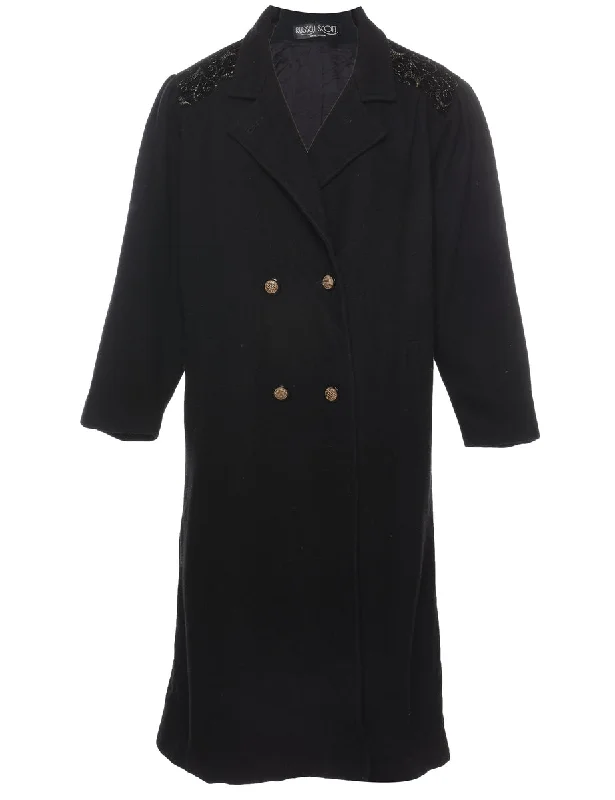 Best Bargains zip-up jacketBlack Wool Coat - L