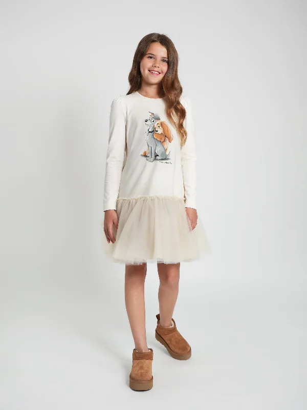 Price Cut chic dressMonnalisa Girls Disney's Lady and The Tramp Dress in Ivory