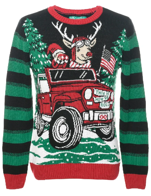 long coatBlack Christmas Jumper - S