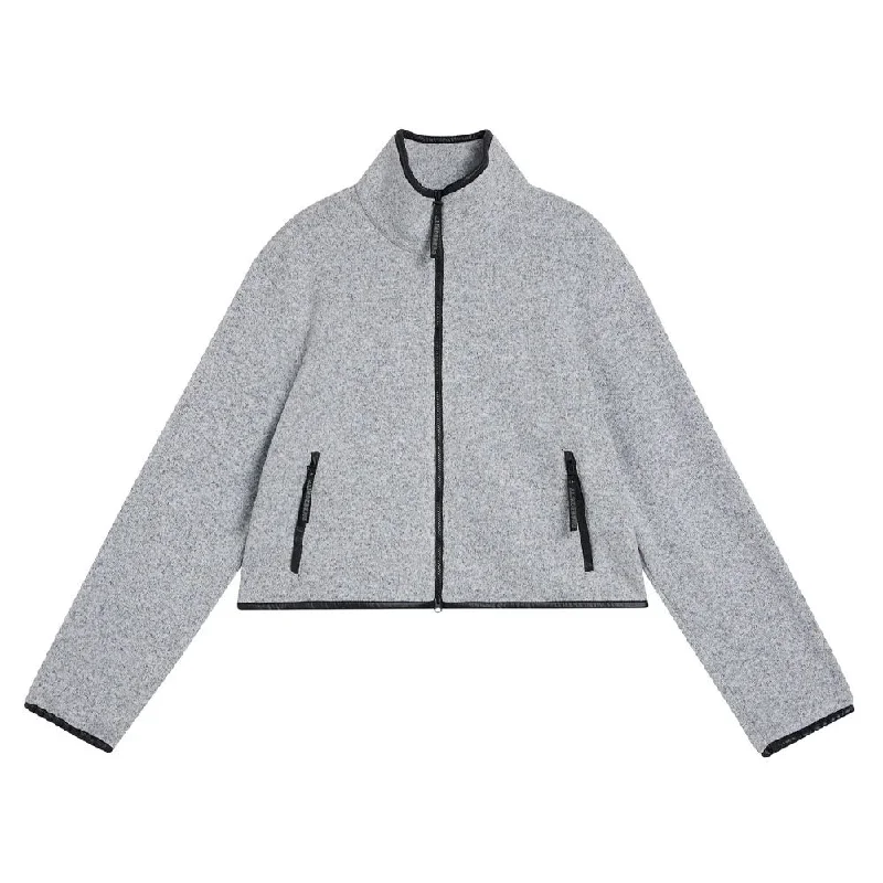 elegant coatJ.Lindeberg Cirque Golf Jacket Light Gray Melange - FW23 Women