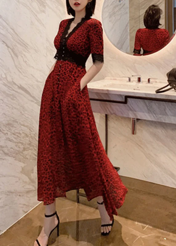Markdowns floral wrap dressNovelty Red Print Lace Patchwork Vacation Chiffon Long Dresses Short Sleeve Markdowns floral wrap dressNovelty Red Print Lace Patchwork Vacation Chiffon Long Dresses Short Sleeve