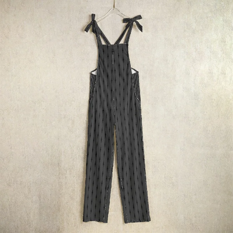 Massive Deals Gray And Black Women's Jumpsuit