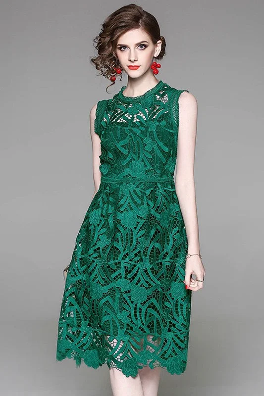 formal dressElegant Lace Midi Dress