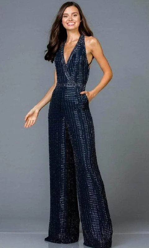 Online Specials SCALA - V-Neck Lattice Jumpsuit 48941