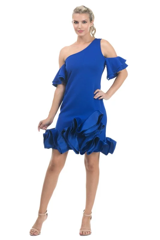 formal dressOne Shoulder Ruffle Detail Dress