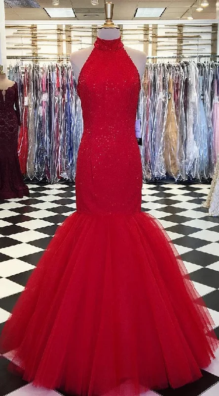 Buy More, Save More ashionable dressTrumpet Red Sequin Prom Dress