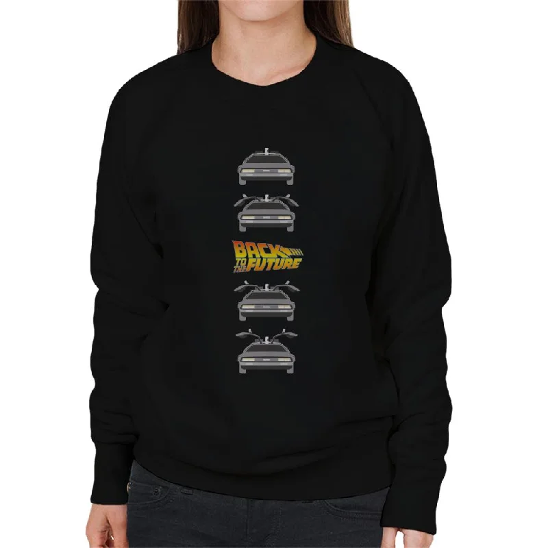 graphic gym sweatshirtBack to the Future Delorean Doors Opening Women's Sweatshirt