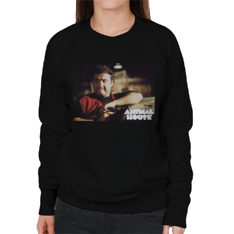 Shop and Save minimalist gym sweatshirtAnimal House John Bluto Blutarsky Wearing Red Top Women's Sweatshirt