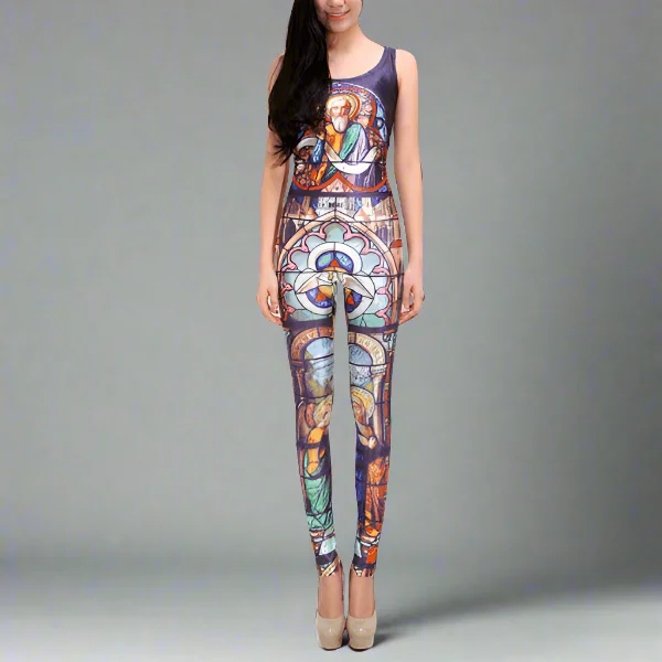 Price Drop Cathedral Short Sleeve jumpsuit catsuit