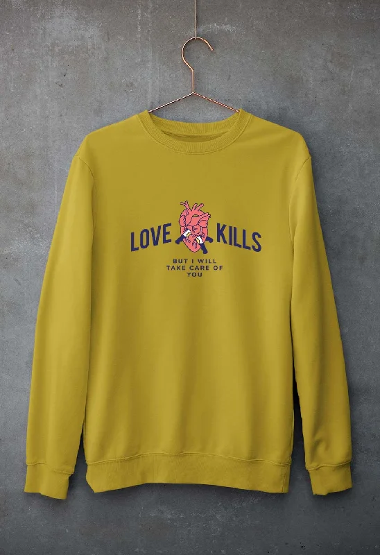 Final Sale cozy gym sweatshirtLove Kills Unisex Sweatshirt for Men/Women