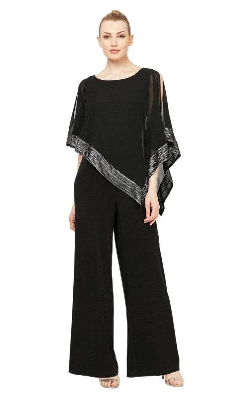 Bargain Bin SLNY - 9177331 Sheer Scoop Neck Jumpsuit