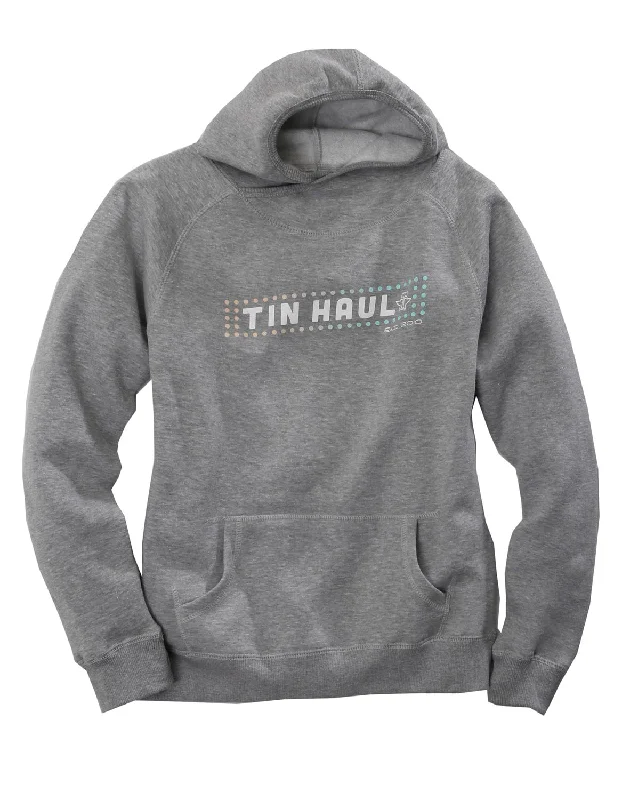 chic padded coatTin Haul Womens Grey Cotton Blend Logo in Lights Hoodie