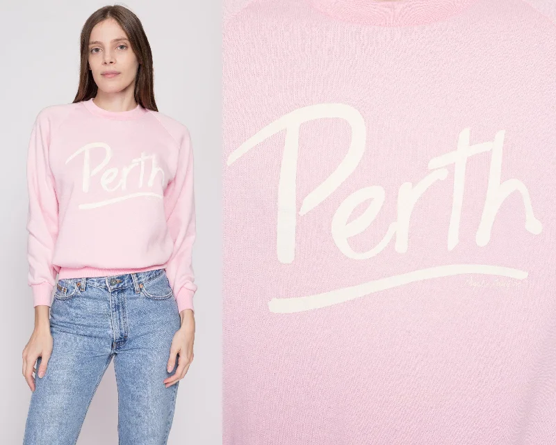 Exclusive Savings Small 80s Perth Australia Pink Tourist Sweatshirt