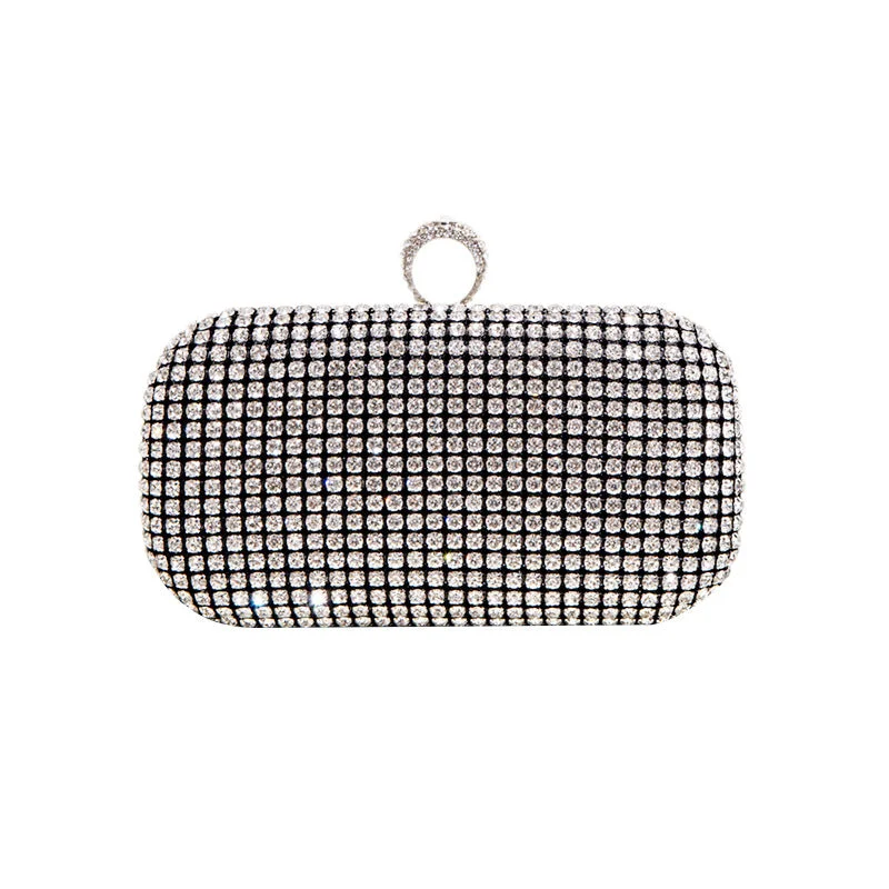 Special Savings winter dressHand diamond-encrusted dinner bag Hand bag chain small square bag 689059915170