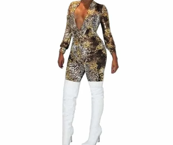Unmissable Offer Kara Zebra Print Jumpsuit