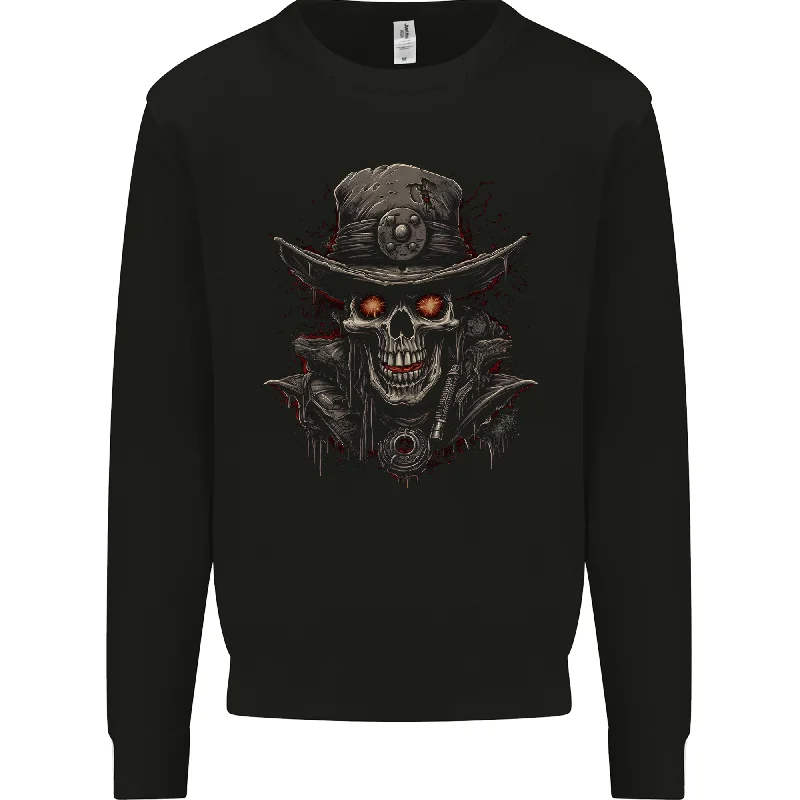 Warehouse Sale chic active hoodieA Heavy Metal Skull Cowboy Demon Evil Mens Sweatshirt Jumper