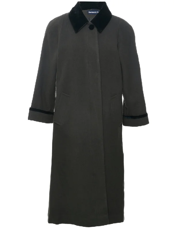 Exclusive Preview cozy wool-blend coatSingle Breasted Wool Coat - L