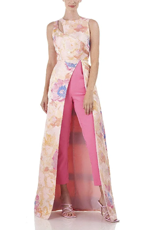 Instant Discount Kay Unger 5549312 - Sleeveless Floral Print Jumpsuit
