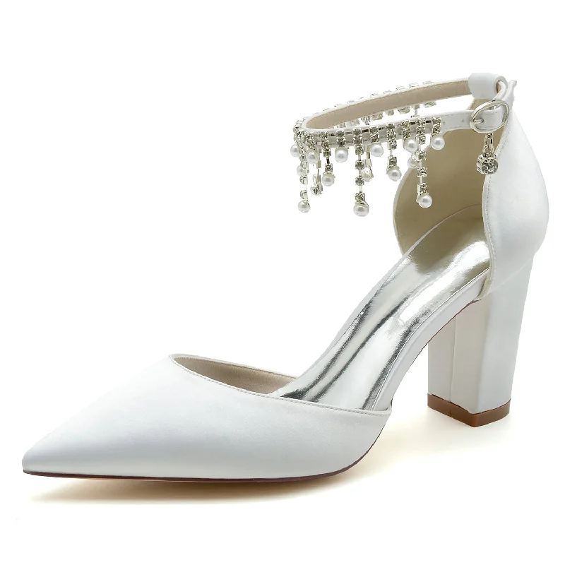 Warehouse Sale party dressChunky Heel 8.5cm Silk-Like Shoes CK0403