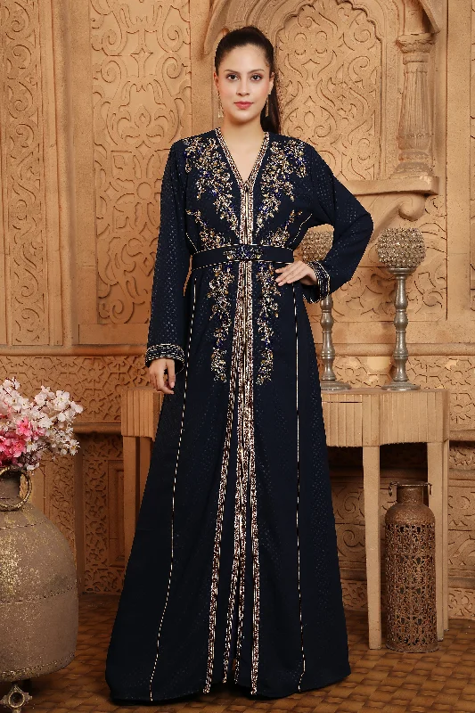 playful dressRobe Dress Velour Moroccan Kaftan Partywear Gown