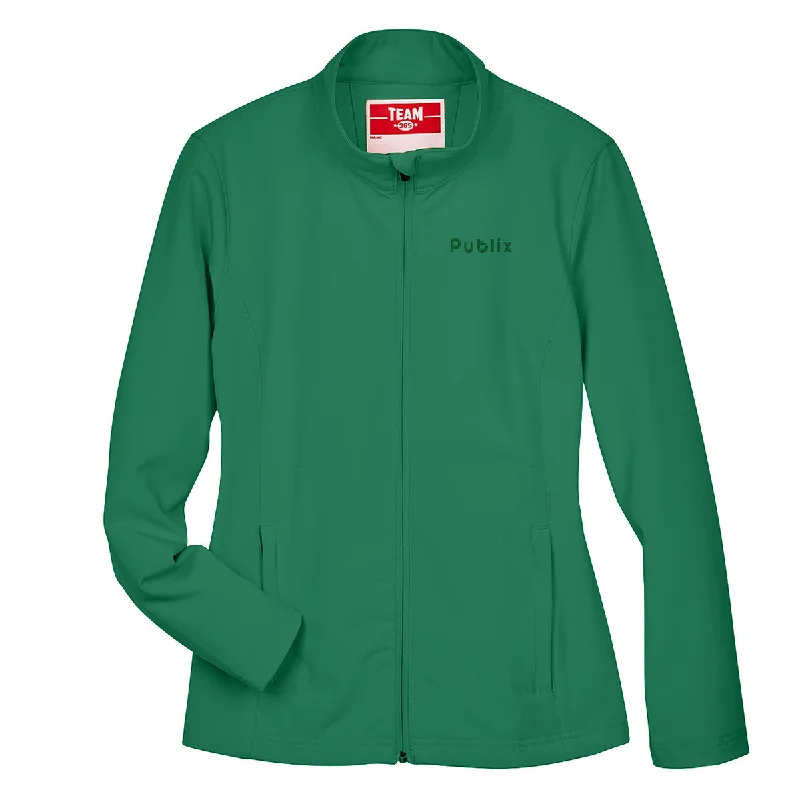 Bargain Blast fashionable quilted coatTeam 365 Ladies' Leader Soft Shell Jacket - Sport Kelly
