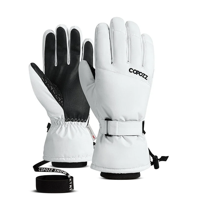 relaxed winter jacketCOPOZZ White Ski Gloves