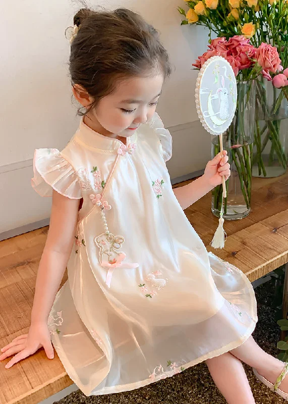 While Supplies Last trendy mini dressElegant Beige Embroideried Button Tulle Girls Long Dresses Summer While Supplies Last trendy mini dressElegant Beige Embroideried Button Tulle Girls Long Dresses Summer
