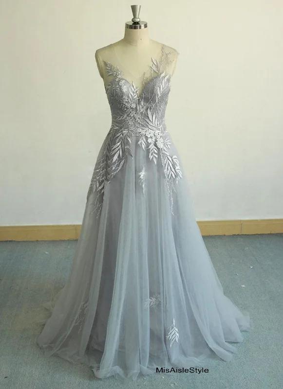 Special Discount mini dressSilver Boho Wedding Dress