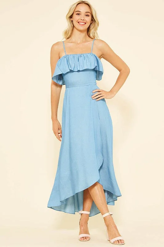 layered dressTencil Denim Maxi Dress