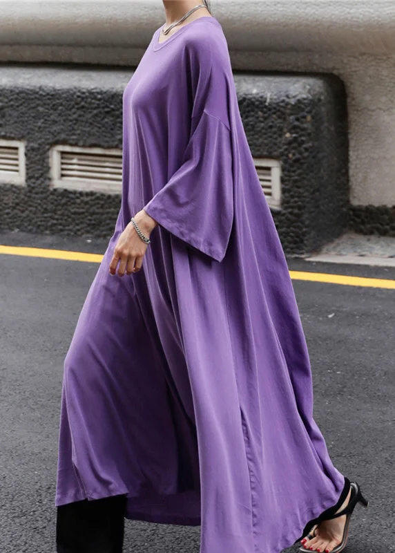 Members Only long-sleeve floral dressPlus Size Purple O-Neck Cotton Maxi Dress Long Sleeve Members Only long-sleeve floral dressPlus Size Purple O-Neck Cotton Maxi Dress Long Sleeve