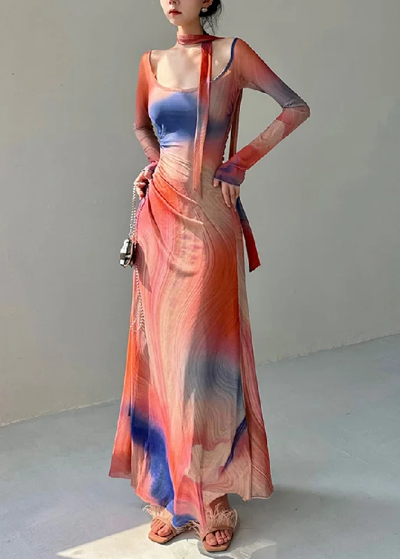 Bonus Savings wrap-around dressStylish O Neck Print Slim Fit Tulle Long Dresses Fall Bonus Savings wrap-around dressStylish O Neck Print Slim Fit Tulle Long Dresses Fall