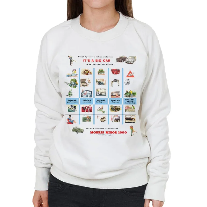 loose fit athletic hoodieMorris Advert Design British Motor Heritage Women's Sweatshirt