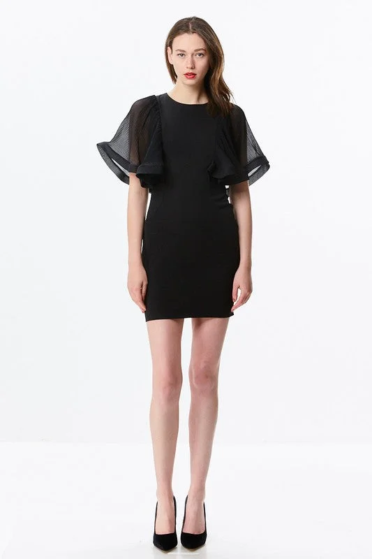 Extra Savings casual dressFitted Mini Dress W/ Ruffle Sleeve