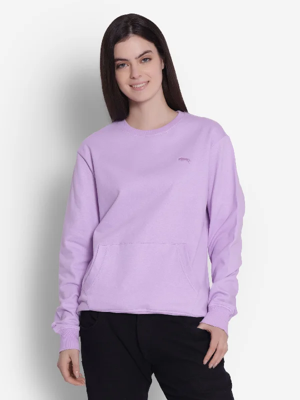 bold fitness hoodieJUMP USA Women Solid Lavender Pullover Sweatshirt