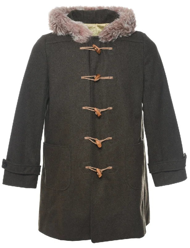 Steals and Deals sleek jacketHooded Duffle Coat - M