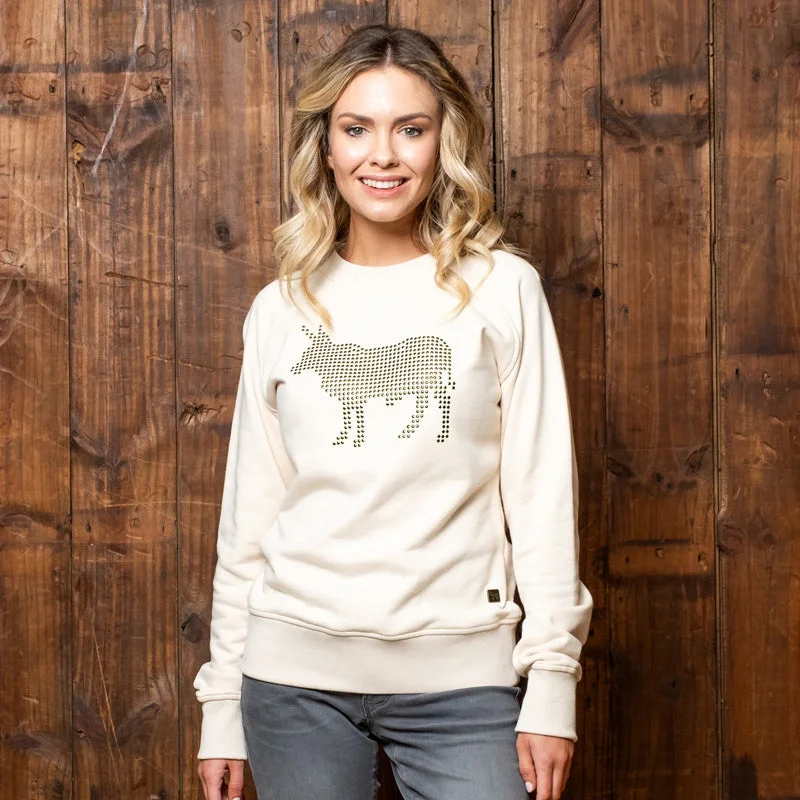 cozy gym sweatshirtKingsley Heath Studded Nguni Sweatshirt Ivory