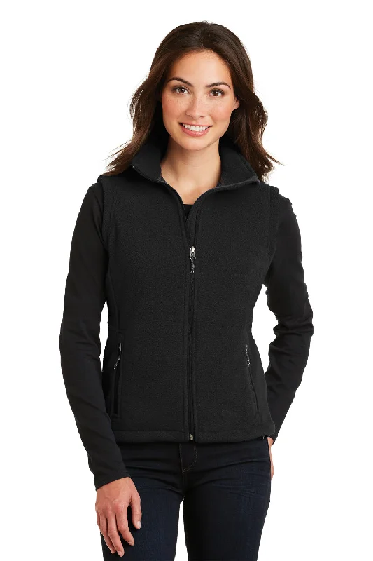 Great Deals contemporary coatPort Authority Womens Full Zip Fleece Vest - Black