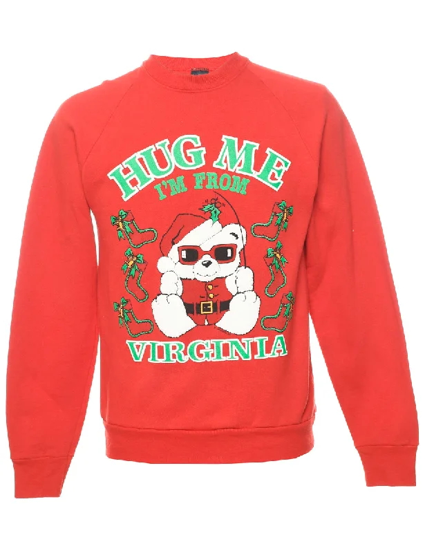 padded coatHug Me I'm From Virginia Christmas Sweatshirt - S