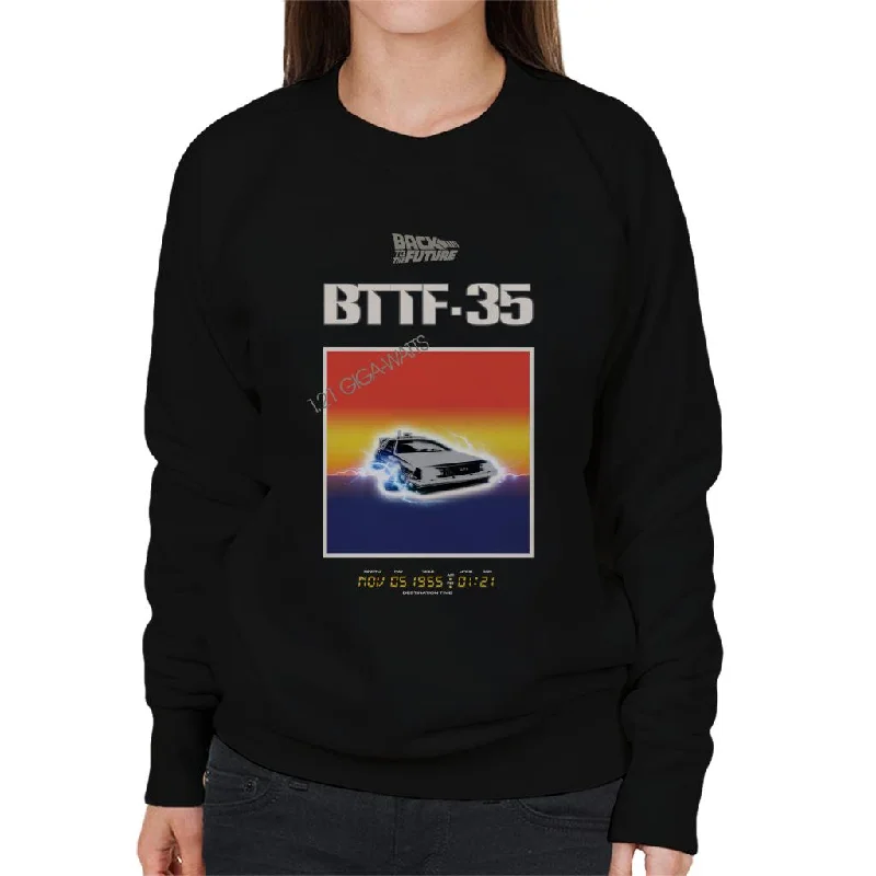 Don't Miss fitted workout sweatshirtBack to the Future 35th Anniversary Sunset Women's Sweatshirt