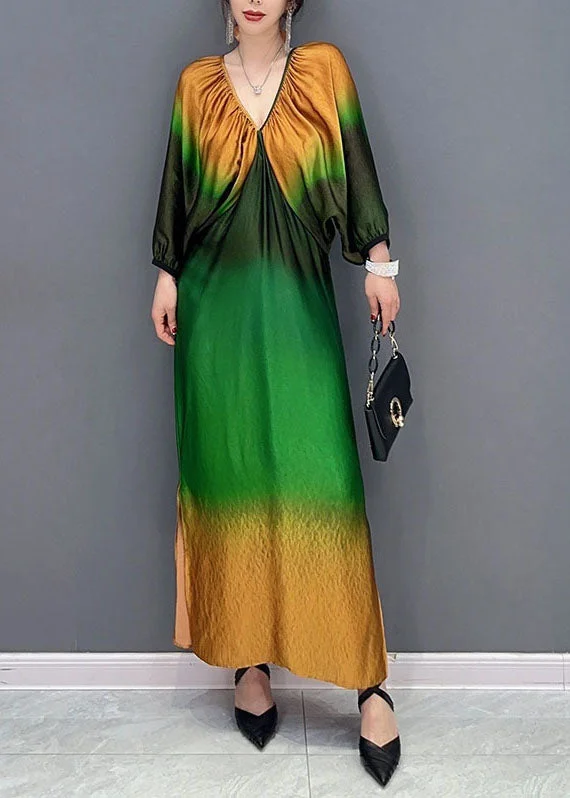 Special Price bohemian dressModern Colorblock V Neck Wrinkled Print Silk Dresses Spring Special Price bohemian dressModern Colorblock V Neck Wrinkled Print Silk Dresses Spring