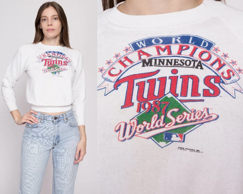 Steals and Deals 80s Minnesota Twins World Series Sweatshirt - Petite Extra Small