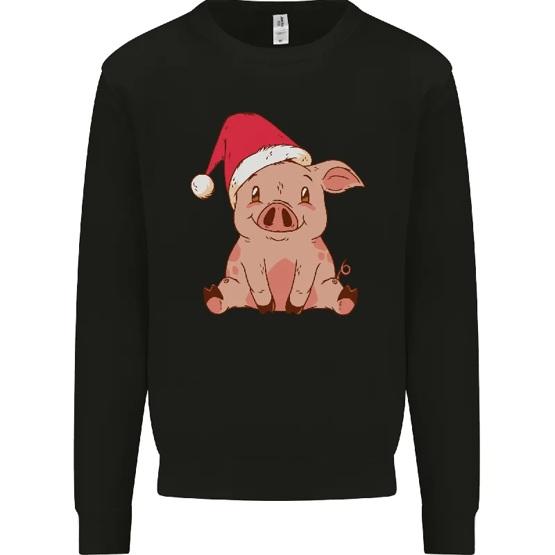 Unbeatable Prices slim fit workout hoodieA Happy Christmas Pig Funny Xmas Mens Sweatshirt Jumper