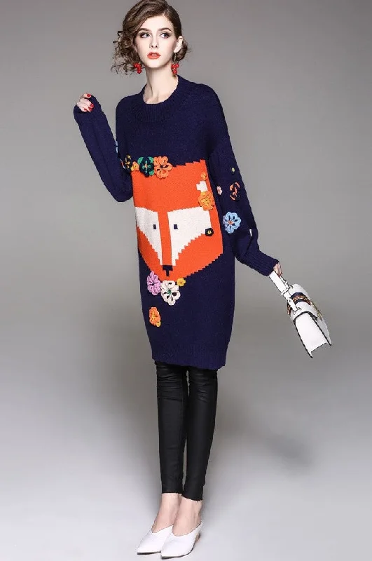 comfy dressFox and Flower Rabbit Hair Dress