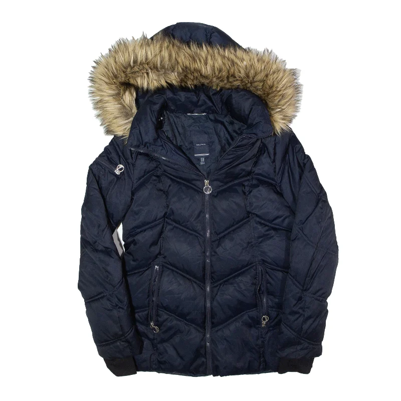 high-quality coatNAUTICA Parka Style Puffer Coat Blue Womens S