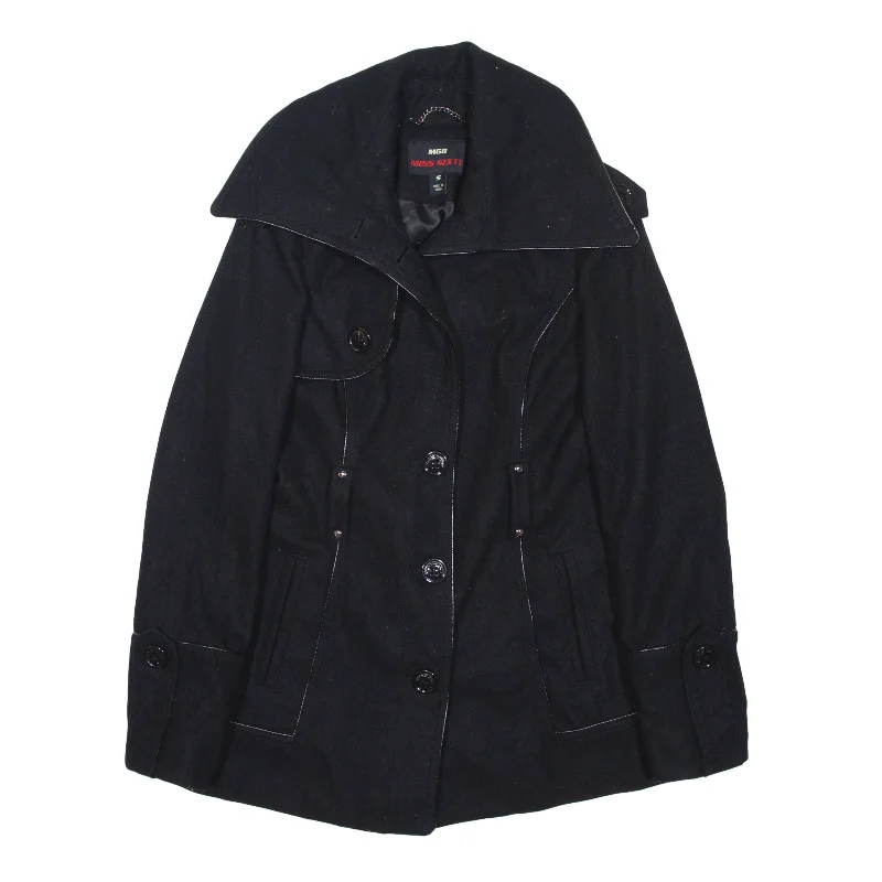Overstock minimalist jacketMISS SIXTY Pea Coat Black Wool Womens S