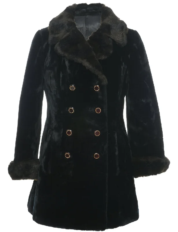 Extra Discounts oversized coatDouble Breasted Faux Fur Coat - M