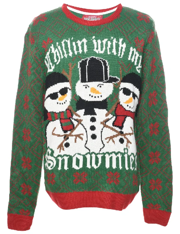 soft shell coatSnowman Christmas Jumper - L