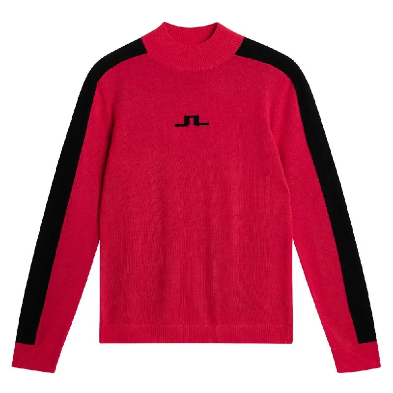 Fantastic Offers winter coatJ.Lindeberg Adeline Knitted Golf Sweater Rose Red - FW23 Women