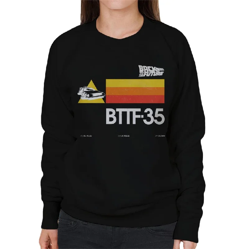 Early Bird Discount bold fitness hoodieBack to the Future 35th Anniversary Stripes Women's Sweatshirt